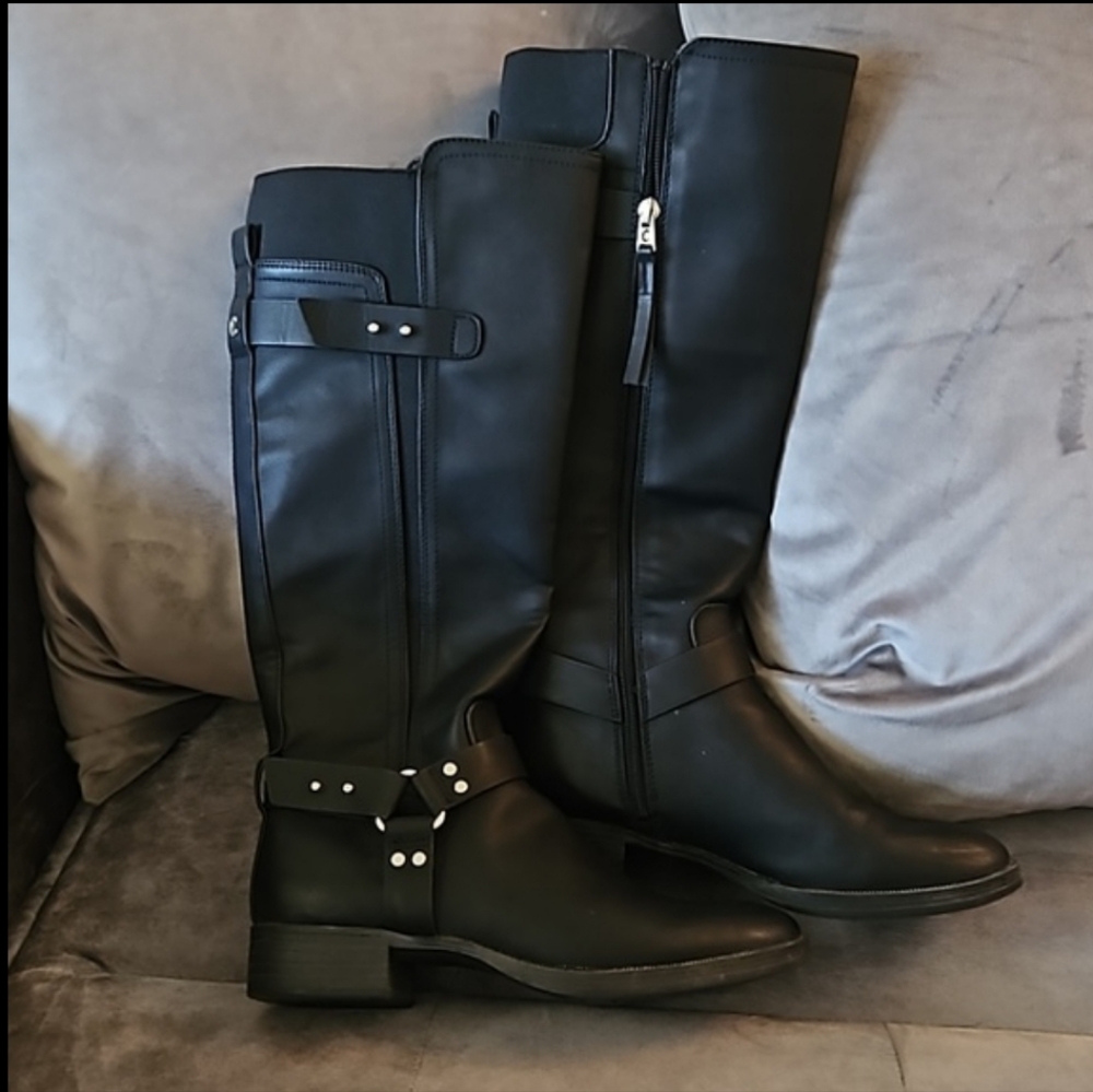 Circus by Sam Edelman Black Knee-High Heeled Boots